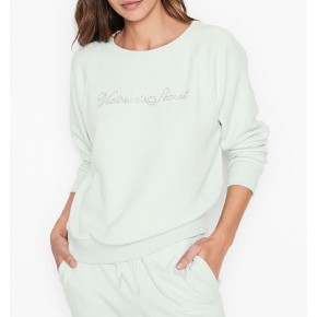 Victoria's Secret Stretch Fleece Crewneck - mintová mikina