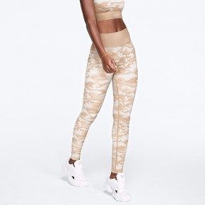 Victoria's Secret PINK legíny SEAMLESS CAMO TIGHT - Light Camouflage