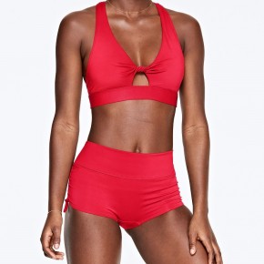 Victoria's Secret PINK  - sportovní podprsenka Twist Front Lightly Lined Red Pepper